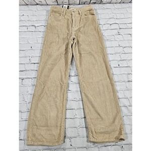 Levis Premium Ribcage Straight Ankle Jean Corduroy Biege Pants WOMENS SIZE 25